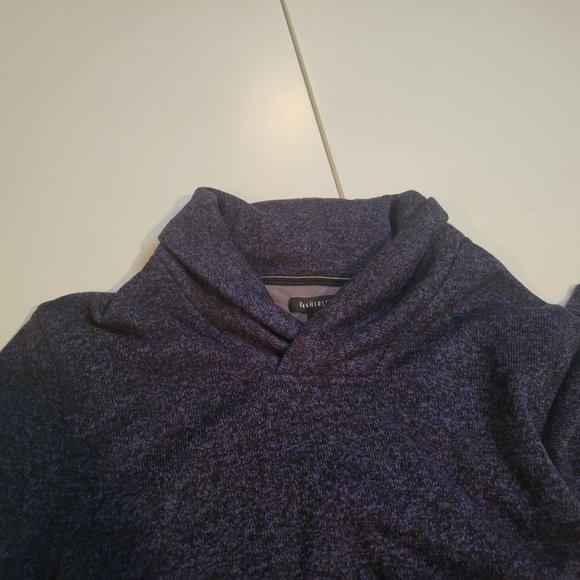 Van Huesen Mens Size small Sweater Dark Grey Cowl Neck - Picture 2 of 3